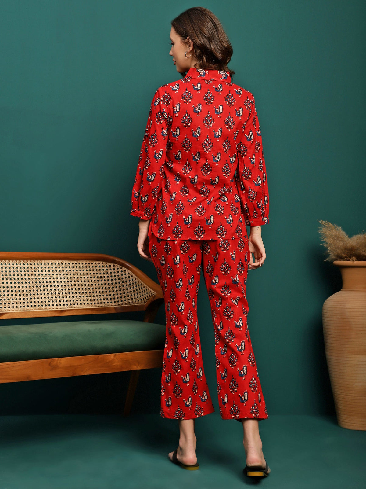Sienna Tale Printed Pure Cotton Shirt & Trouser Co-Ord Set