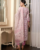 Petal Verse Floral Printed Kurta Pant Dupatta Set