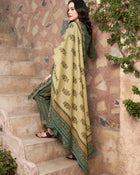 Verdant Bloom Green Floral Printed Kurta Pant with Dupatta Set Elegant Ethnic Wear for Women