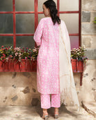 Rose Mirage Floral Printed Kurta Pant Dupatta Set