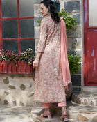 Blush Harmony Pink Anarkali Kurta Pant with Dupatta Set Ethnic Wear for Women