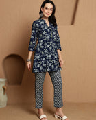 Evening Mist Cotton Shirt With Trouser Co-Ord Set