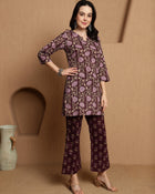 Tavisa Dark Brown Pure Cotton Co-ord Set
