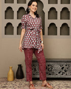 Berry Luxe Maroon Co-Ord Set