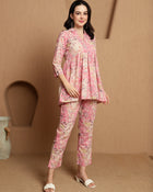 Pink Serenade Cotton Shirt & Trouser Co-Ord Set