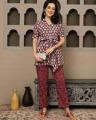 Berry Luxe Maroon Co-Ord Set