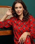 Sienna Tale Printed Pure Cotton Shirt & Trouser Co-Ord Set