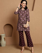 Tavisa Dark Brown Pure Cotton Co-ord Set