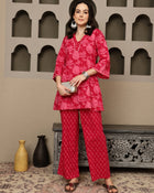 Sarini Printed Pure Cotton Tunic & Trousers Co-ord Set