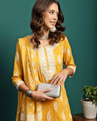 Amber Radiance Embroidered Pure Cotton Kurta Trouser With Dupatta