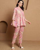 Pink Serenade Cotton Shirt & Trouser Co-Ord Set