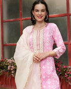 Rose Mirage Floral Printed Kurta Pant Dupatta Set