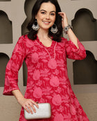 Sarini Printed Pure Cotton Tunic & Trousers Co-ord Set