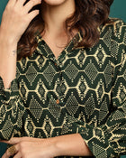 Forest Muse Printed Rayon Tunic & Trouser Co-Ord Set