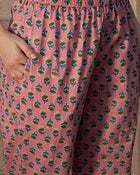 Blue Floral Gotta Patti Kurta Set – Cotton with Dupatta