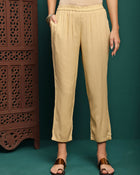 Lunar Taupe Embroidered Straight Kurta Pant with Dupatta Set
