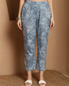Heritage Hues Ethnic Motifs Printed Pure Cotton Straight Kurta & Trousers With Dupatta