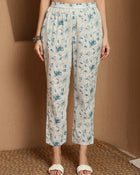 Blue Haven Premium Embroidered Kurta Trouser & Dupatta Set
