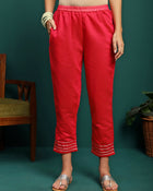 Roselle Grace Embroidered Silk Kurta Pant Dupatta Set