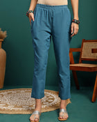 Celeste Grace Printed Pure Cotton A-Line Kurta Pant with Dupatta Set
