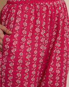 Printed & Embroidered Pure Cotton A-Line Kurta With Trouser & Dupatta