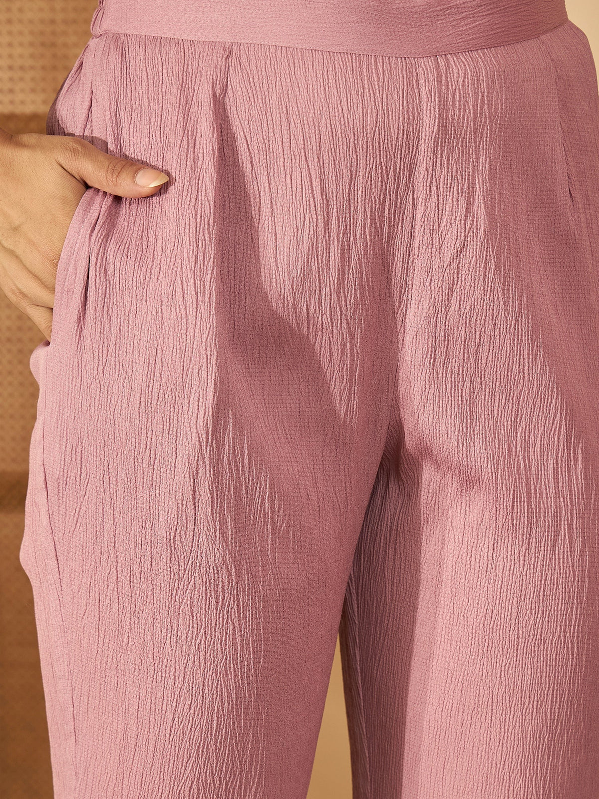 Eira Mauve Mist – Shirt Collar Long Sleeve Co-Ord Set