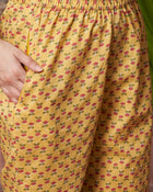 Apricot Aura Floral Printed Cotton Kurta Pant with Dupatta Set Ethnic Wear for Women
