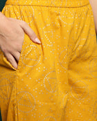 Sun Drape Printed & Embroidered Straight Kurta With Trouser & Dupatta Set