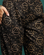 Petal Path Printed Straight Kurta With Trouser & Dupatta Set