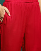 Scarlet Aura Embroidered Straight Kurta Pant with Dupatta Set