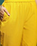 Golden Thread Embroidered Round-Neck Straight Kurta With Trousers & Dupatta