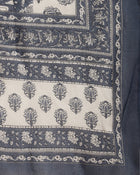 Blue Printed Thread Work Pure Cotton Empire A-Line Kurta with Trousers & Dupatta