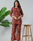 Burgundy Bloom Premium Co-Ord Set