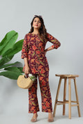 Burgundy Bloom Premium Co-Ord Set