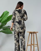 Noir Palm Luxe Co-Ord Set