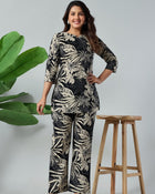 Noir Palm Luxe Co-Ord Set