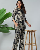 Noir Palm Luxe Co-Ord Set