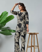 Noir Palm Luxe Co-Ord Set