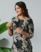 Noir Palm Luxe Co-Ord Set