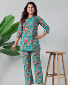 Emerald Blossom Luxe Co-Ord Set