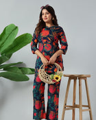 Midnight Pomegranate Luxe Co-Ord Set