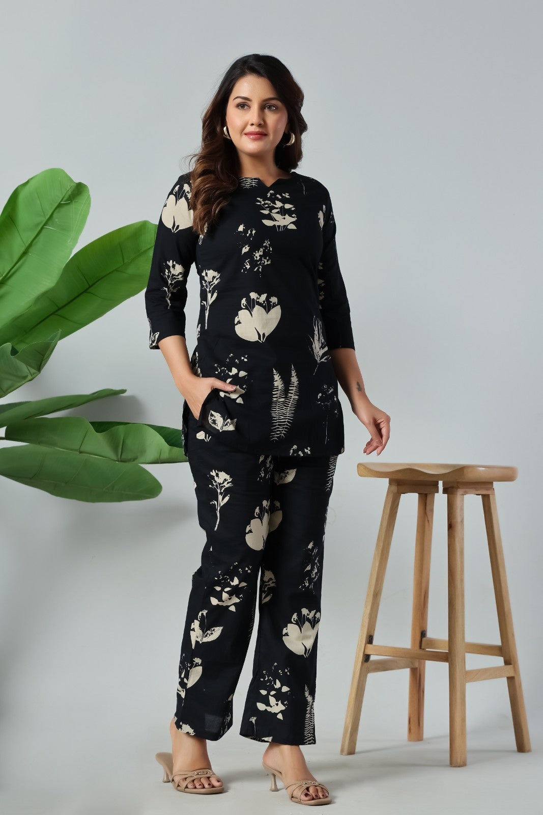 Midnight Ivory Luxe Co-Ord Set