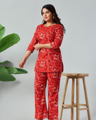 Scarlet Bloom Premium Co-Ord Set