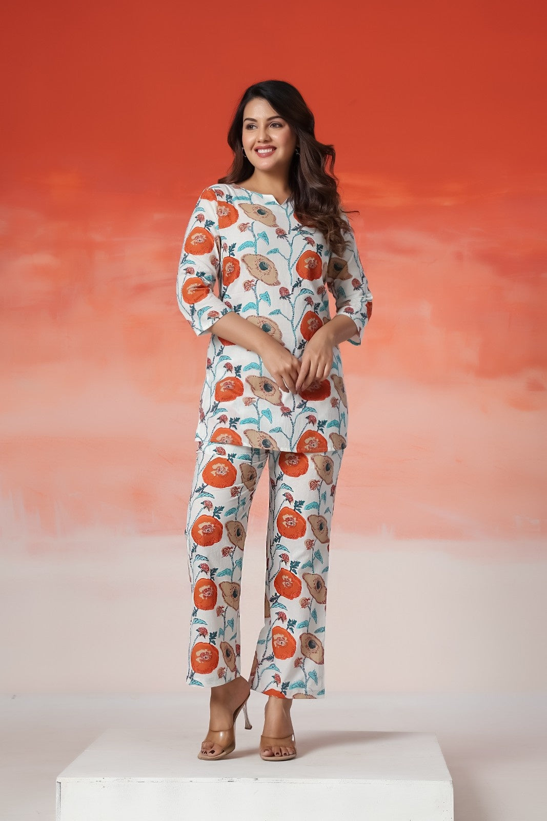 Ivory Poppy Premium Co-Ord Set