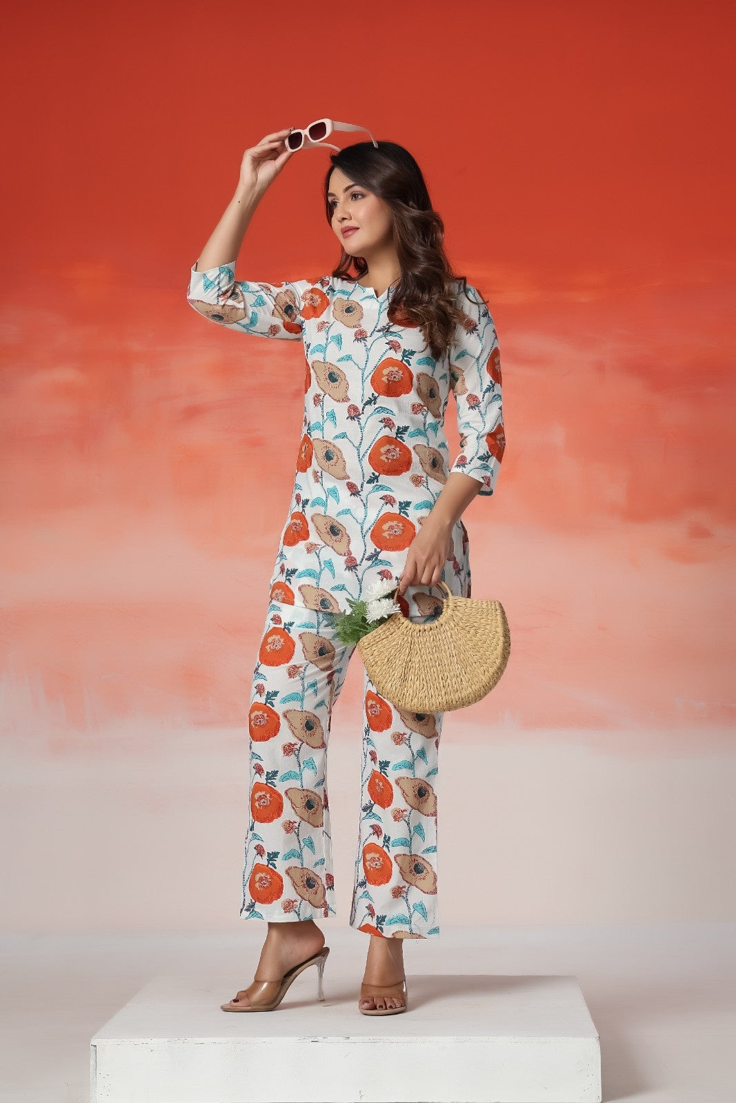 Ivory Poppy Premium Co-Ord Set