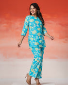 Aqua Bloom Premium Co-Ord Set