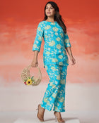Aqua Bloom Premium Co-Ord Set