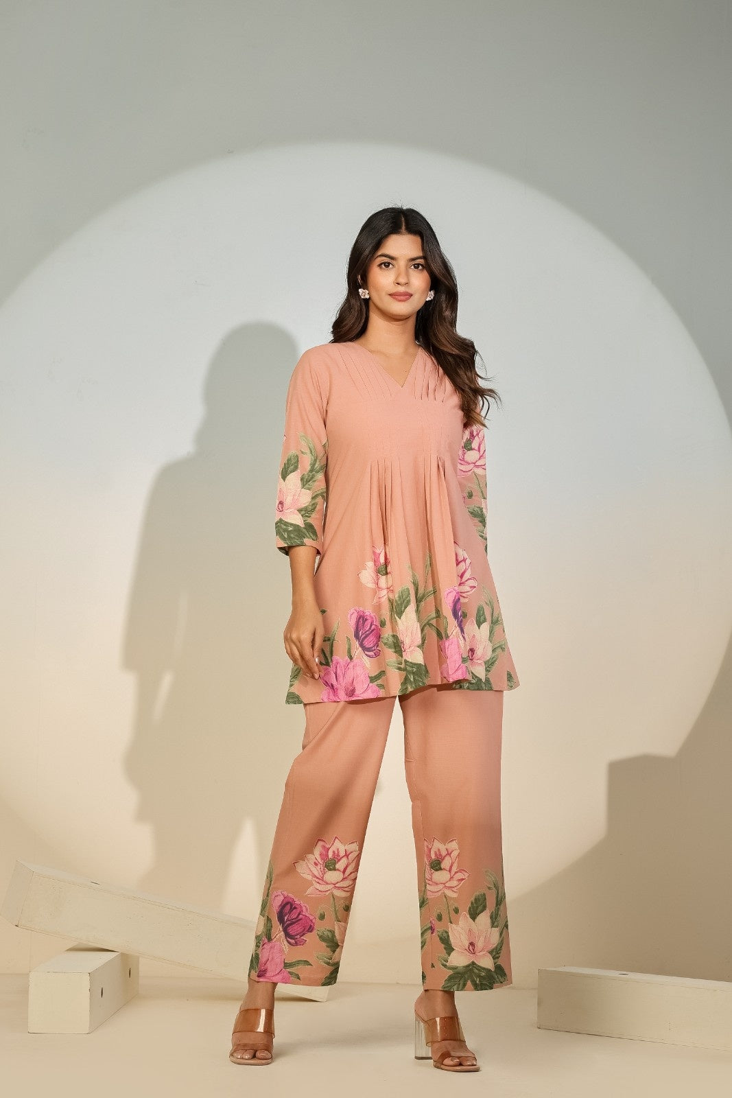 Peach Bloom Luxe Co-ord Set