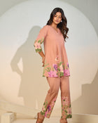 Peach Bloom Luxe Co-ord Set