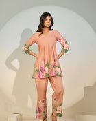 Peach Bloom Luxe Co-ord Set